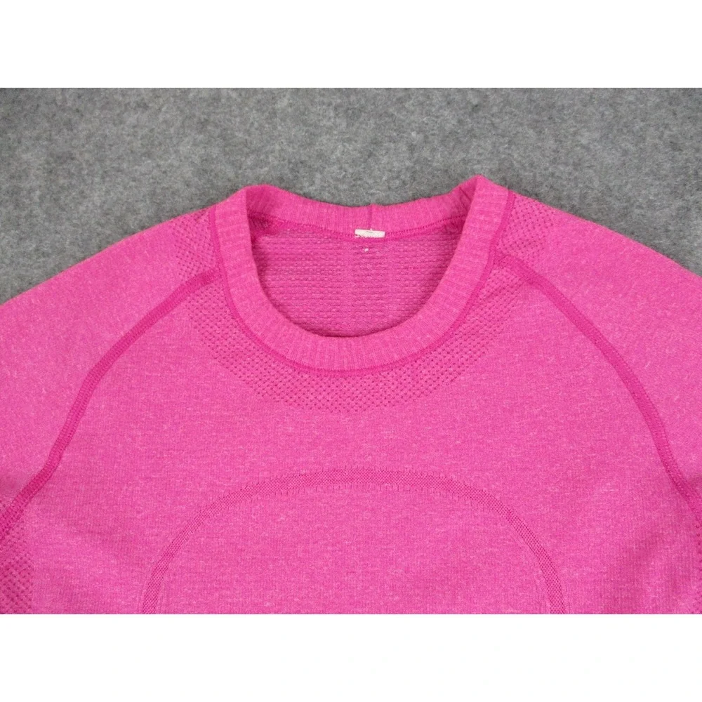 Lululemon Shirt Womens 4 Pink Swiftly Tech Long Sleeve Running Athletic Top